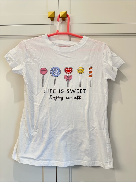 Tops - Life Is Sweet White Graphic Tee